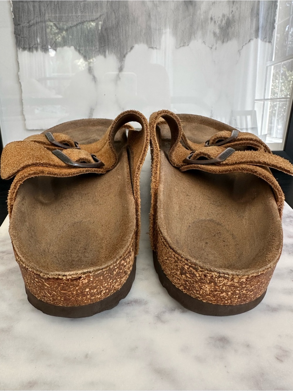 Birkenstock Classic Double-Strap Arizona Suede Sandals - Size 37/6.5 - Picture 6 of 7